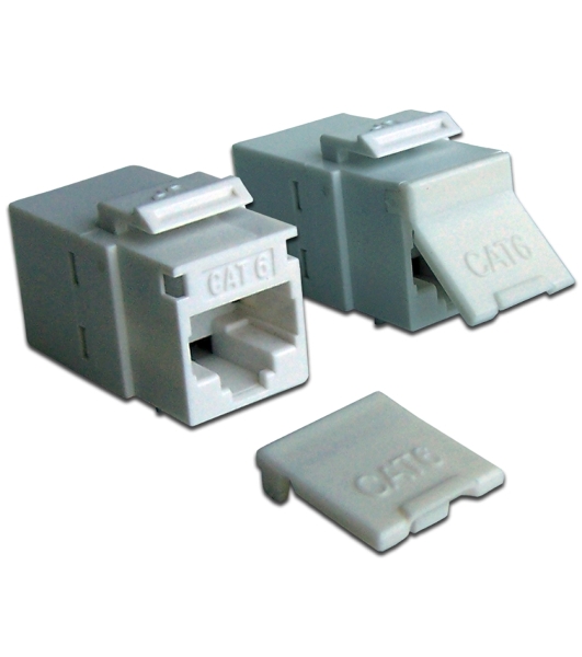 Повторитель портов RJ-45, неэкранированный, кат.6, формата Keystone, белый