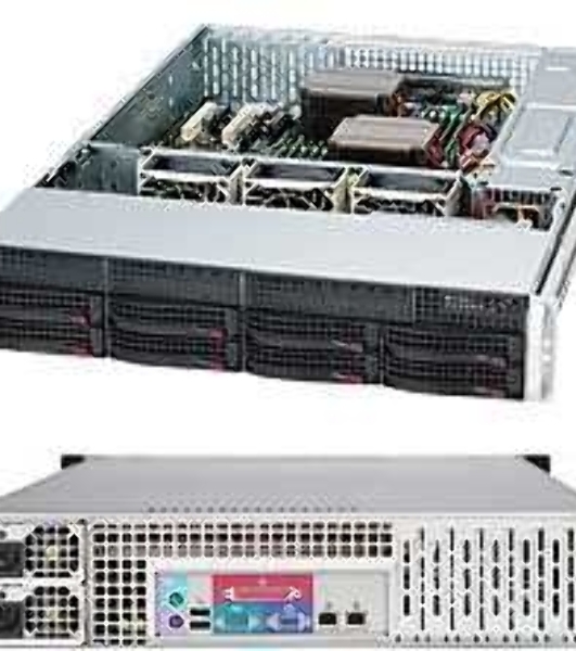 Корпус SUPERMICRO CSE-825TQC-R1K03LPB 8x 3.5' Hot-swap SAS3/ SATA Drive Bays & 2x Fixed 3.5' Drive Bays, 1000W Redundant PWS, SAS3(12 Gbps) HDD support