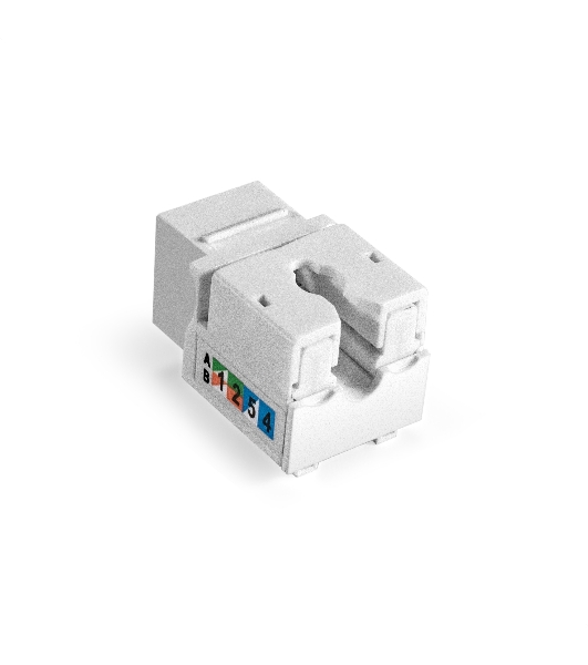 Модуль-вставка Keystone Jack RJ-45 ExeGate KJ-8P8C-U-C6-90-110 (Кат.6, неэкранированная, 90 градусов, IDC 110)