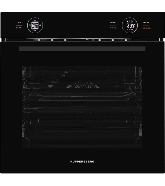 Встраиваемый духовой шкаф Kuppersberg HT 612 Black ШхВхГ: 59.5х59.6х56.5 см, 72 л, А+, гидролизная очистка, черный