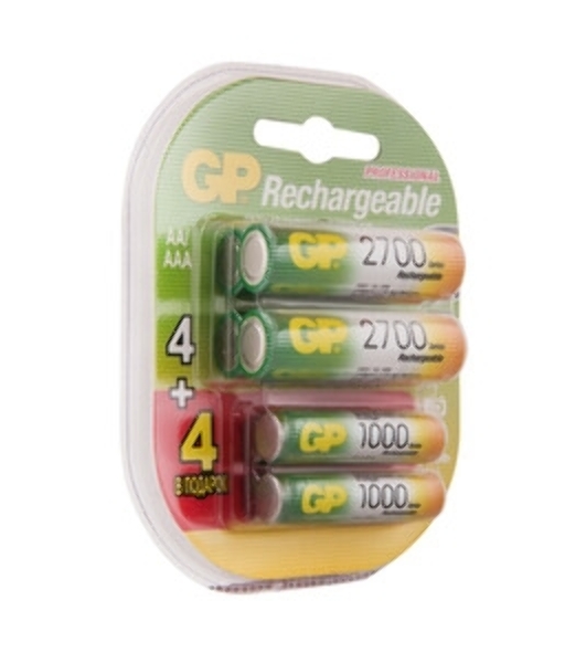Аккумулятор GP 270AAHC АА+100AAAHC AAA NiMH 2650mAh (4шт)