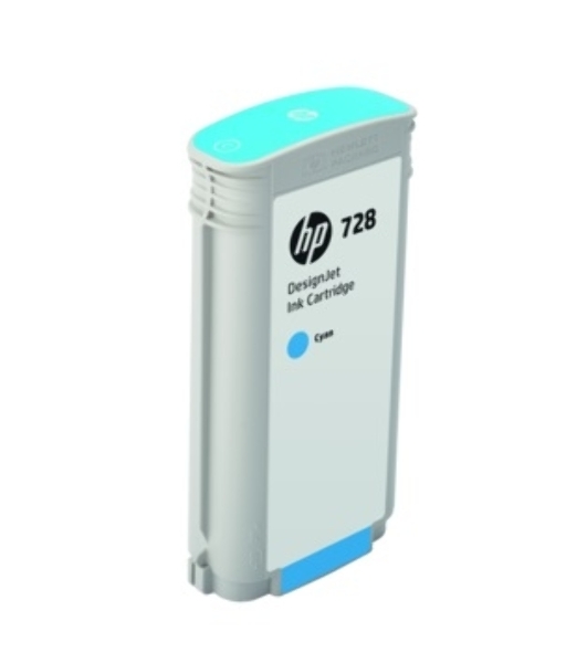 Картридж струйный HP 728 с голубыми чернилами для принтеров Designjet, 130 мл