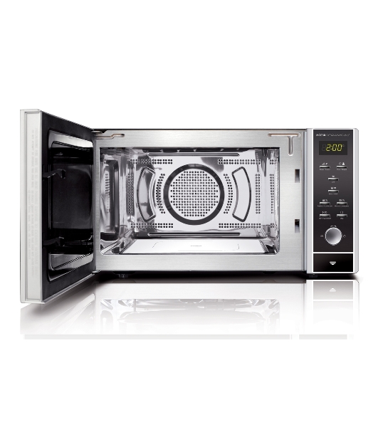 Микроволновая печь CASO MCG 30 Ceramic Chef серебристый, 30 л, 900 Вт, переключатели - кнопки, поворотный механизм