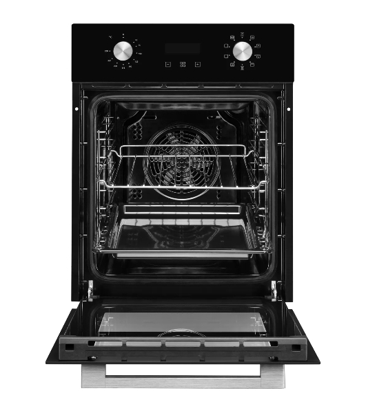Духовой шкаф электрический Monsher MOE 4592 Acier ширина 45 см, High-Tech, 50 л, гидролизная очистка, 9 режимов, черный/нерж. сталь