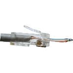 Коннектор LANMASTER RJ45 тип EZ, 8P8C, UTP, Cat.5e, универсальный, со вставкой, покрытие 50 микрон,100 шт., фото 1