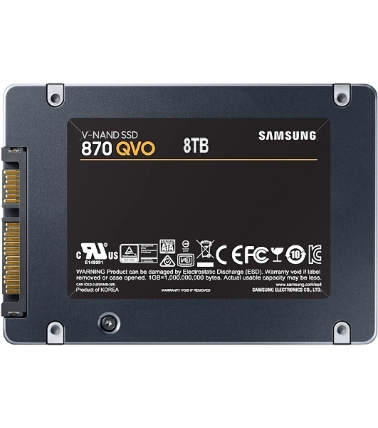 Накопитель SSD Samsung 870 QVO, 8TB, SATA III, 2.5', R/W 560/530