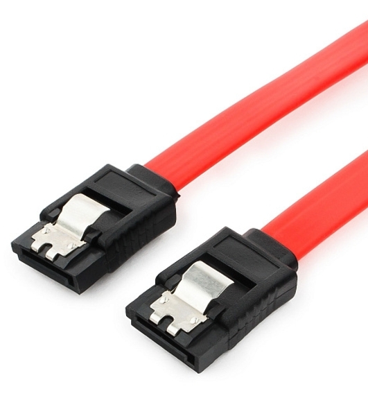 Кабель интерфейсный SATAIII Cablexpert CC-SATAM-DATA-0.8M, 80 см, 7pin/7pin, защелка, пакет