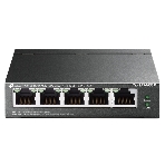 Коммутатор 5-Port 10/100Mbps Unmanaged Switch with 4-Port PoE, meta case, desktop mount, PoE budget 41W., фото 1