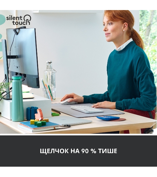 Мышь беспроводная Logitech Signature M650 белый, 4000 dpi, радиоканал, Bluetooth, USB, кнопки - 5