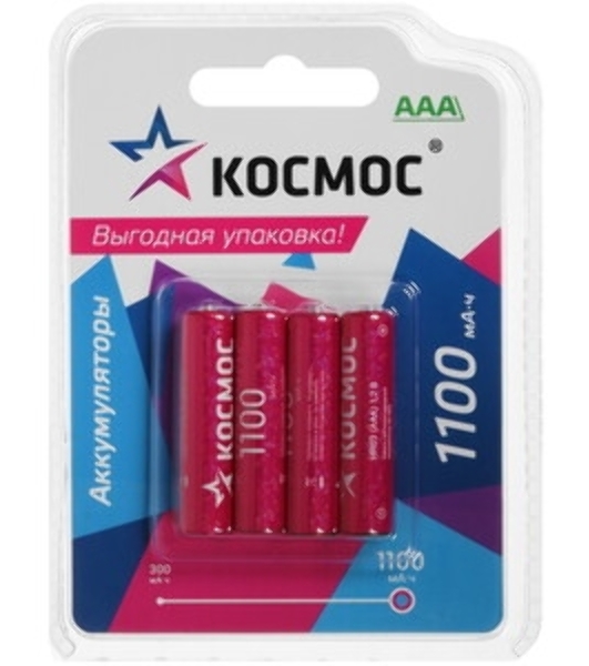 Аккумулятор Космос R03 NI-MH 1100 мАч 8B (уп.8шт)