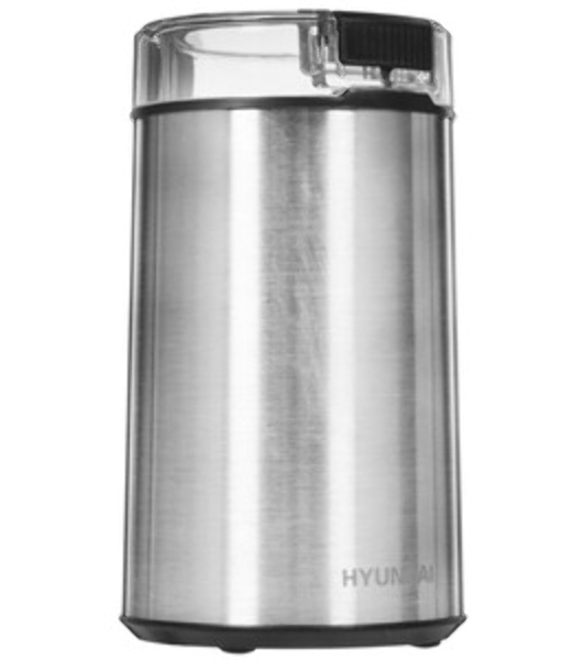 Кофемолка Hyundai HYC-G5261 200Вт сист.помол.:ротац.нож вместим.:60гр серебристый