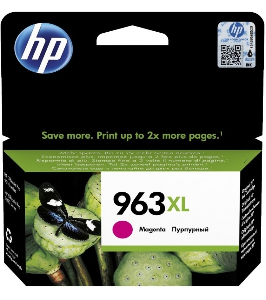 Картридж струйный HP 963XL 3JA28AE пурпурный увеличенной емкости (1600 стр) для HP OfficeJet Pro 901x/902x