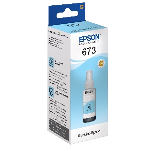 Чернила Epson 673 C13T673598 (аналог C13T67354A) светло-голубой 70мл для Epson L800/L810/L850/L1800