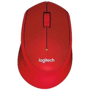 Мышь беспроводная Logitech M280 красный, 1000 dpi, радиоканал, USB, кнопки - 3