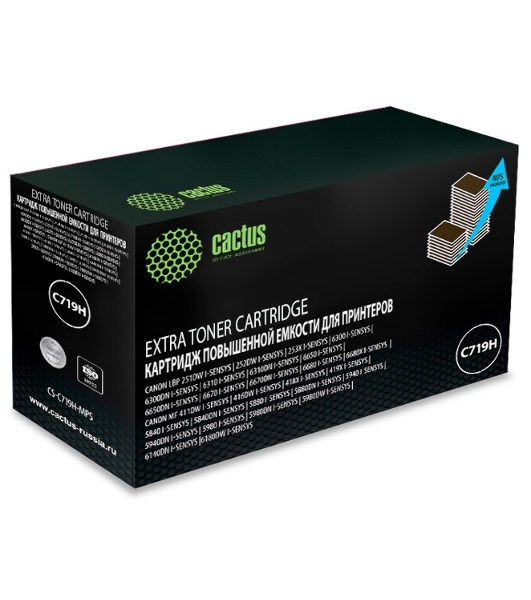 Картридж лазерный Cactus CS-C719H-MPS черный (8000 стр.) для Canon MF5840dni-Sensys/MF5880dni; LBP6300i/6650i