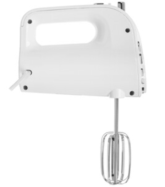 Миксер BQ MX423 White-Steel, Мощность 500 Вт, 5 скоростей, Режим Турбо