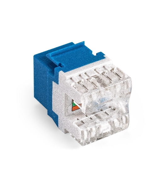 Модуль-вставка Keystone Jack RJ-45 ExeGate KJ-8P8C-U-C6A-180-Dual (Кат.6A, неэкранированная, 180 градусов, IDC Krone/110)