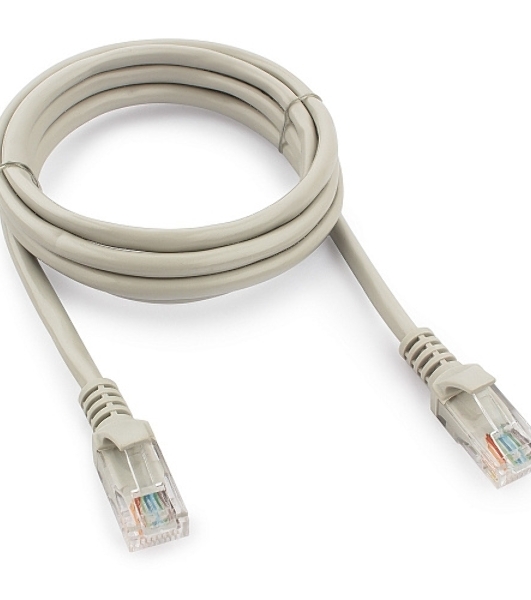 Патч-корд UTP Cablexpert cat.5e, 1.5м, литой, многожильный, серый