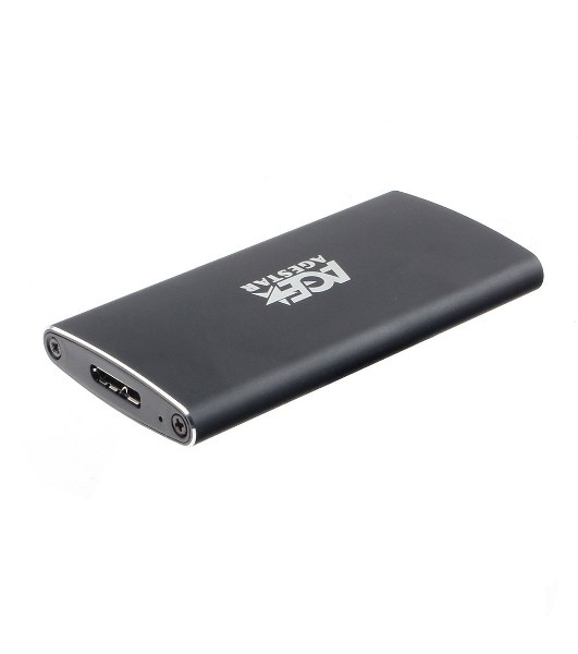 Внешний корпус mSATA AgeStar 3UBMS2 черный, алюминий, черный USB 3.0