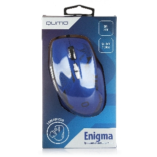 Мышь проводная Qumo Office Enigma M59 синий, 2400 dpi, USB, кнопки - 7