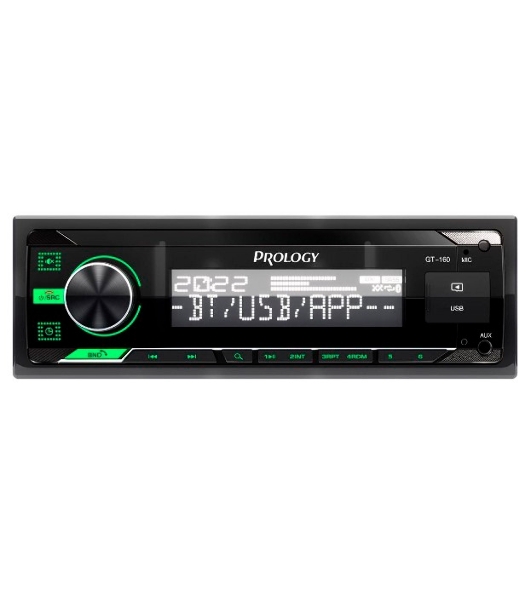 Автомагнитола Prology GT-160, 1 DIN, Bluetooth, USB Type-A, AUX, пульт ДУ