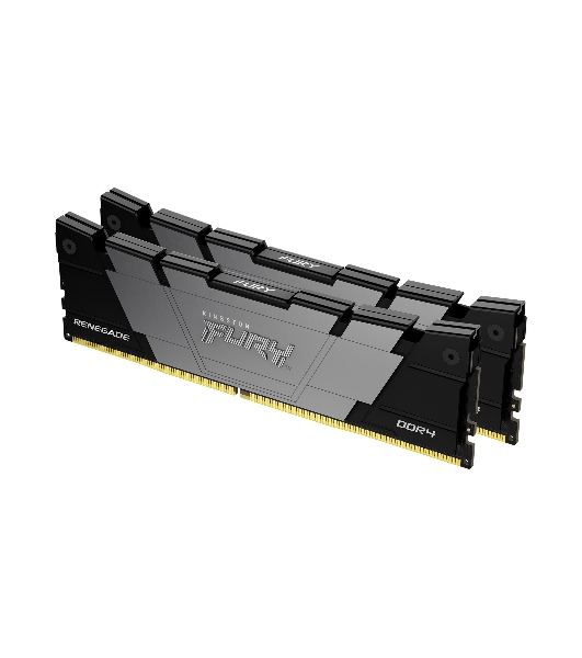 Оперативная память Kingston Fury Renegade, DDR4, 32GB (2x16GB), 3200MHz, CL16, DIMM, с радиаторами, серый/черный