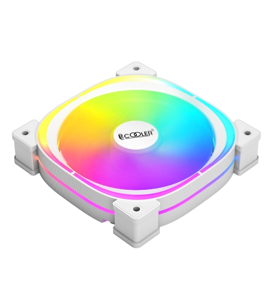 Вентилятор для корпуса PCCooler EF120 ARGb белый, 120 мм, 1500 об/мин, 25.7 дБ, 4 pin