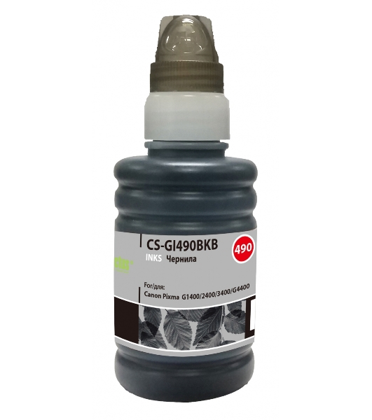 Чернила Cactus CS-GI490BKB черный100мл для Canon Pixma G1400/G2400/G3400