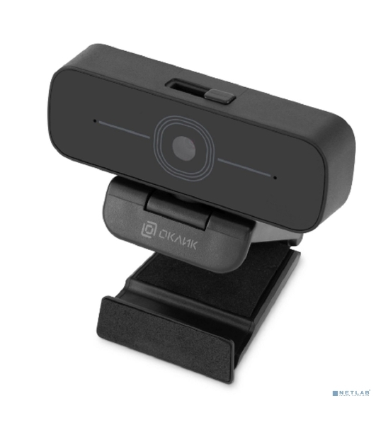 Веб-камера OKLICK OK-C001FH 1920x1080, 30 кадр/с, USB Type-A, микрофон (шумоподавление), универсальное крепление