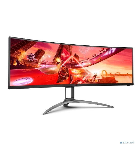Монитор 48.8' AOC AG493UCX2 VA 5120x1440, 165 Гц, 1 мс, 32:9, 400 кд/м2, 3xHDMI, 1xDP, 1xUSB-C, изогнутый, черный