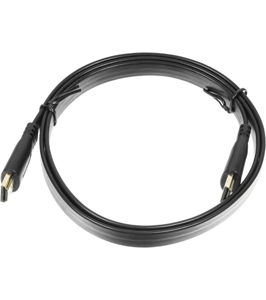 Кабель аудио-видео Buro Flat HDMI (m)/HDMI (m) 1м. черный