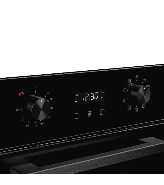 Духовой шкаф электрический Monsher MOE 4592 Noir ширина 45 см, High-Tech, 50 л, гидролизная очистка, 9 режимов, черный