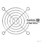 Решетка для вентилятора 70x70 ExeGate EG-070MR (70x70 мм, металлическая, круглая, никель), фото2