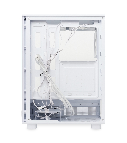 Компьютерный корпус HSPD F510, Panoramic Mid Tower, белый, TG, 0.5 SPCC, 3x120мм ARGB ATX, mATX, mITX 180/280/160мм 1x2.5', 1x3.5', 7xPCI 2xUSB-A 3.0 356x218x467мм