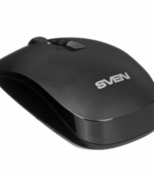 Мышь беспроводная SVEN RX-260W черный, 1600 dpi, радиоканал, USB, кнопки - 4