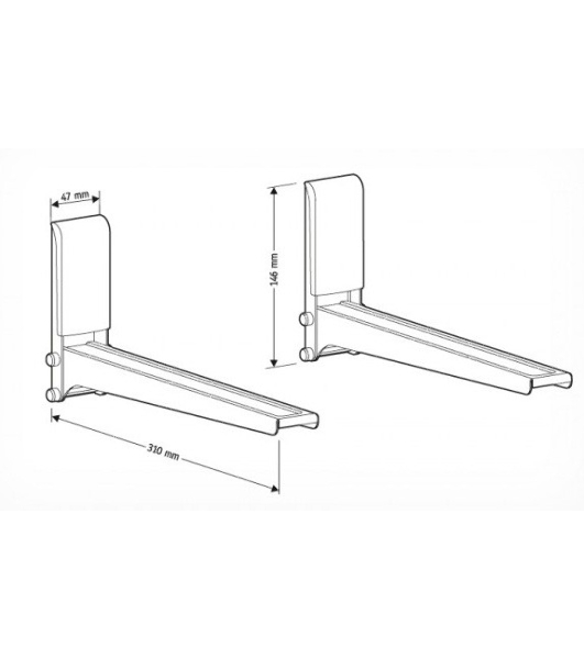 Кронштейн для СВЧ Holder MWS-2005 белый макс.40кг настенный фиксированный