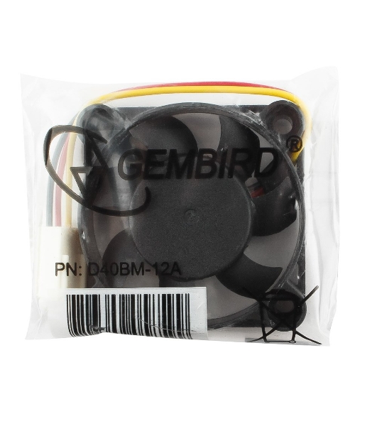 Вентилятор для корпуса Gembird черный, 40 мм, 4000 об/мин, 30 дБ, 3 pin