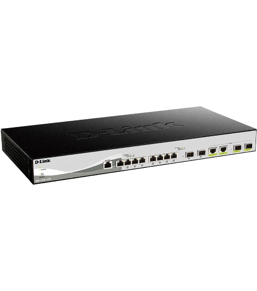 Коммутатор D-Link DXS-1210-12TC, 10×10 Гбит/с + 2×10 Гбит/с SFP+, настраиваемый