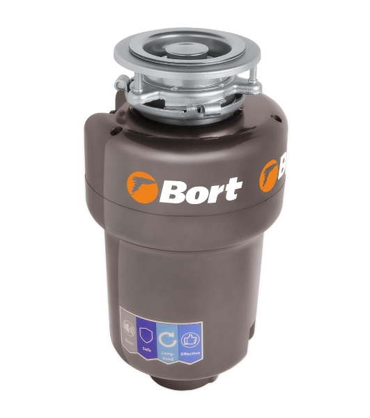 Измельчитель пищевых отходов Bort TITAN 5000 (Control) Мощность л.с. 0,75 ; 560 Вт; 5,2 кг/мин; 3200 об/мин; 1400 мл; Металл ; набор аксессуаров 5 шт [93410259]