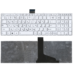 Клавиатура для ноутбука Toshiba Satellite L850 L875 L870 L855 белая c белой рамкой