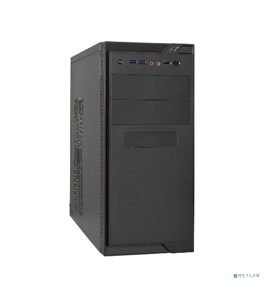 Компьютерный корпус Minitower ExeGate MA-372UX Black, mATX UN450, 120мм 2*USB+2*USB3.0, Audio