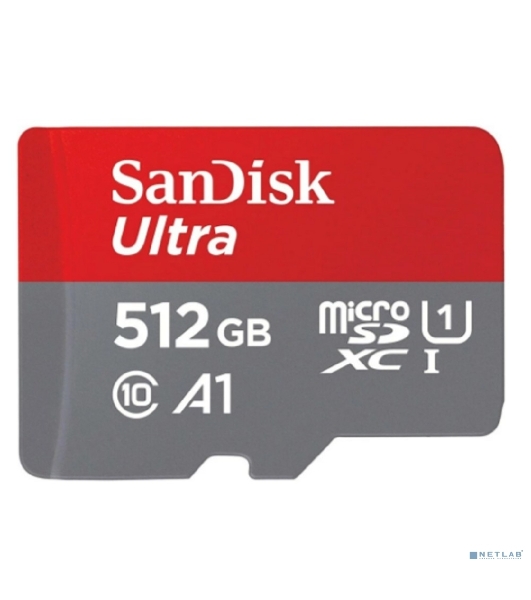 Флеш карта microSD 512Gb SanDisk microSDXC Class 10 Ultra UHS-I A1 140Mb/s