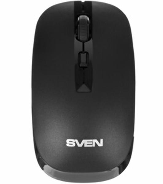 Мышь беспроводная SVEN RX-260W черный, 1600 dpi, радиоканал, USB, кнопки - 4
