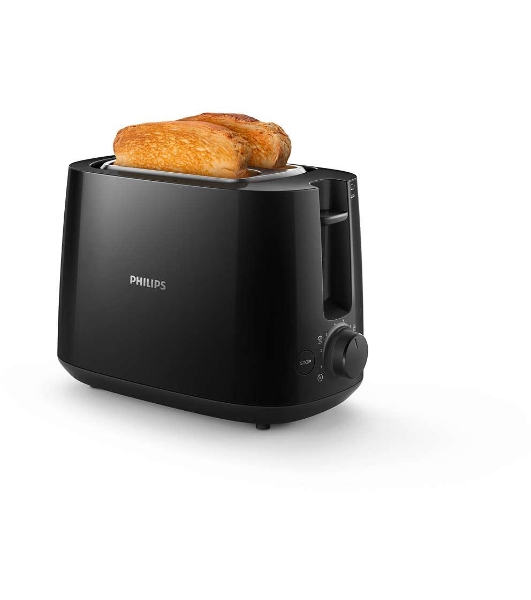Тостер Philips HD2581/90 черный, 830 Вт, 2 слота
