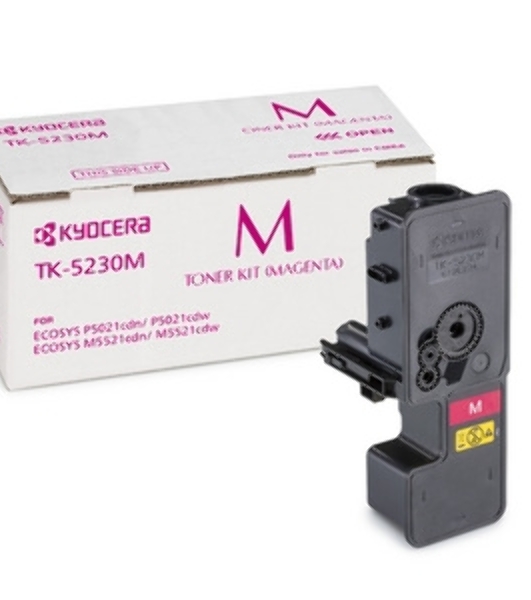 Картридж лазерный Kyocera TK-5230M (1T02R9BNL0) пурпурный для P5021cdn/cdw, P5026cdn/cdw, M5521cdn/cdw, M5526cdn/cdw 2200 стр.
