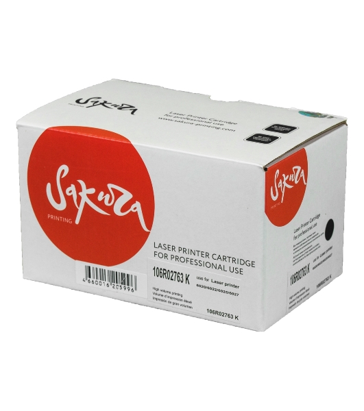 Картридж лазерный Sakura 106R02763 для Xerox WorkCentre 6027, WorkCentre 6025, Phaser 6022, Phaser 6020, черный, 2000 к.