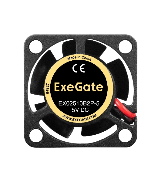 Вентилятор для корпуса ExeGate EX02510B2P-5 черный, 25 мм, 10500 об/мин, 22.5 дБ, 2 pin