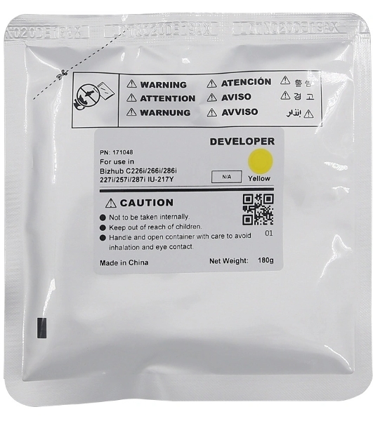 Девелопер CET IU-217Y-Developer для KONICA MINOLTA Bizhub C227i/C257i/C287i Yellow, 180г, 90000 стр.