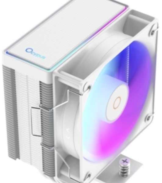 Кулер для процессора Ocypus Gaммa A40 WH ARGB Digital, 100мм ARGB FAN, Top Display Panel, 4 HEAT PIPES, 4-PIN PWM, 600-2400 RPM, 29.5DBA, HYDRO BEARING, LGA115X/1200/1700/18XX, AM4/AM5