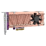 Плата расширения QNAP QM2-2P-244A Dual M.2 22110/2280 SATA SSD expansion card (PCIe Gen2 x2), Low-profile bracket pre-loaded, Low-profile flat and Full-height are bundled (shorter version to support TVS-x82/TS-x77 PCIe slot 2 & slot 3), фото3